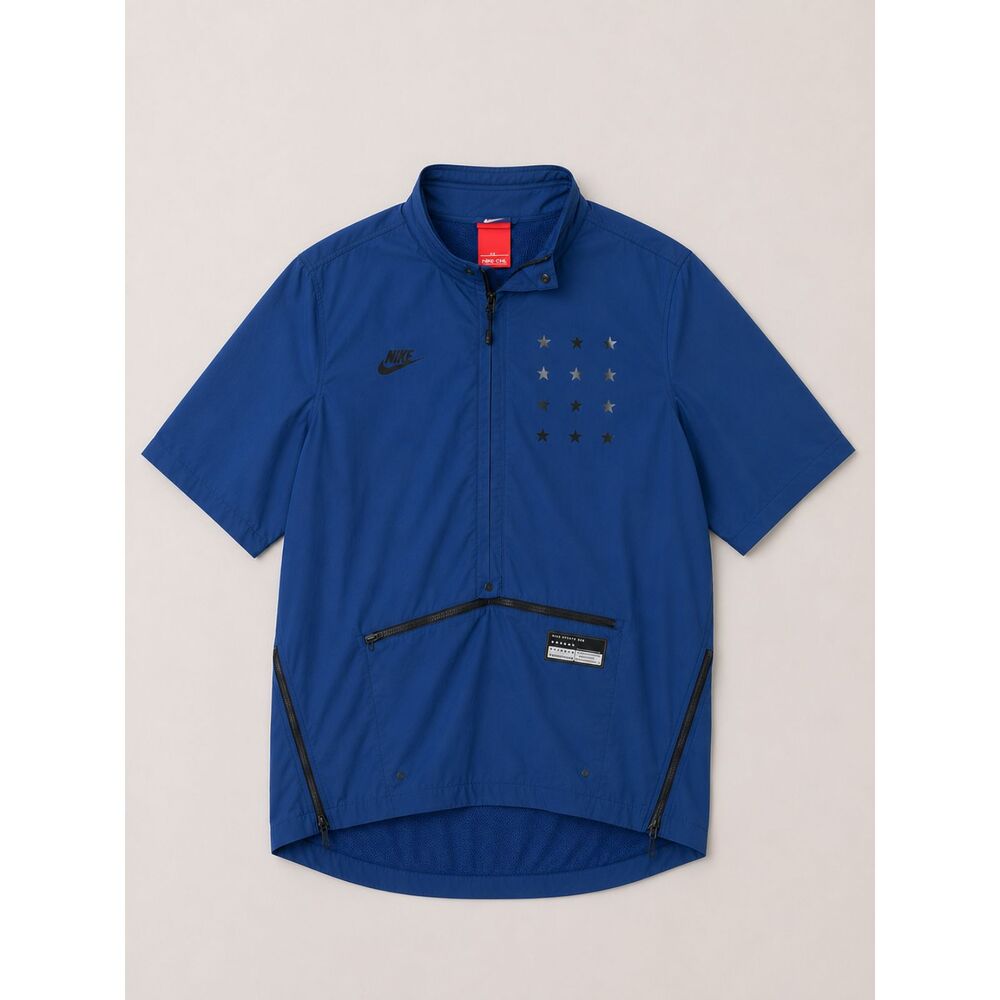 Nike Air Pivot V3 Anorak Short Sleeve Blue Jacket Coat Style 802629-423 Size XL